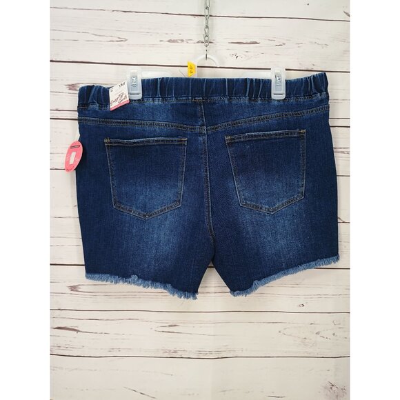 YMI Dream Collection Easy Fit Distressed Denim Shorts XL NWT - Picture 2 of 12